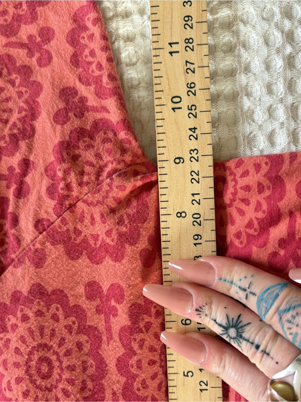 Kate Quinn Baby Unisex Bohemian Print Rusty Orange Long Slv Bodysuit Size 6-12m - Picture 8 of 10